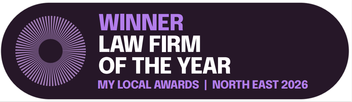 Winner of Law Firm of the Year, My Local Awards North East 2026